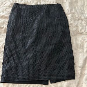 MATTE SEQUIN Black Calvin Pencil Skirt